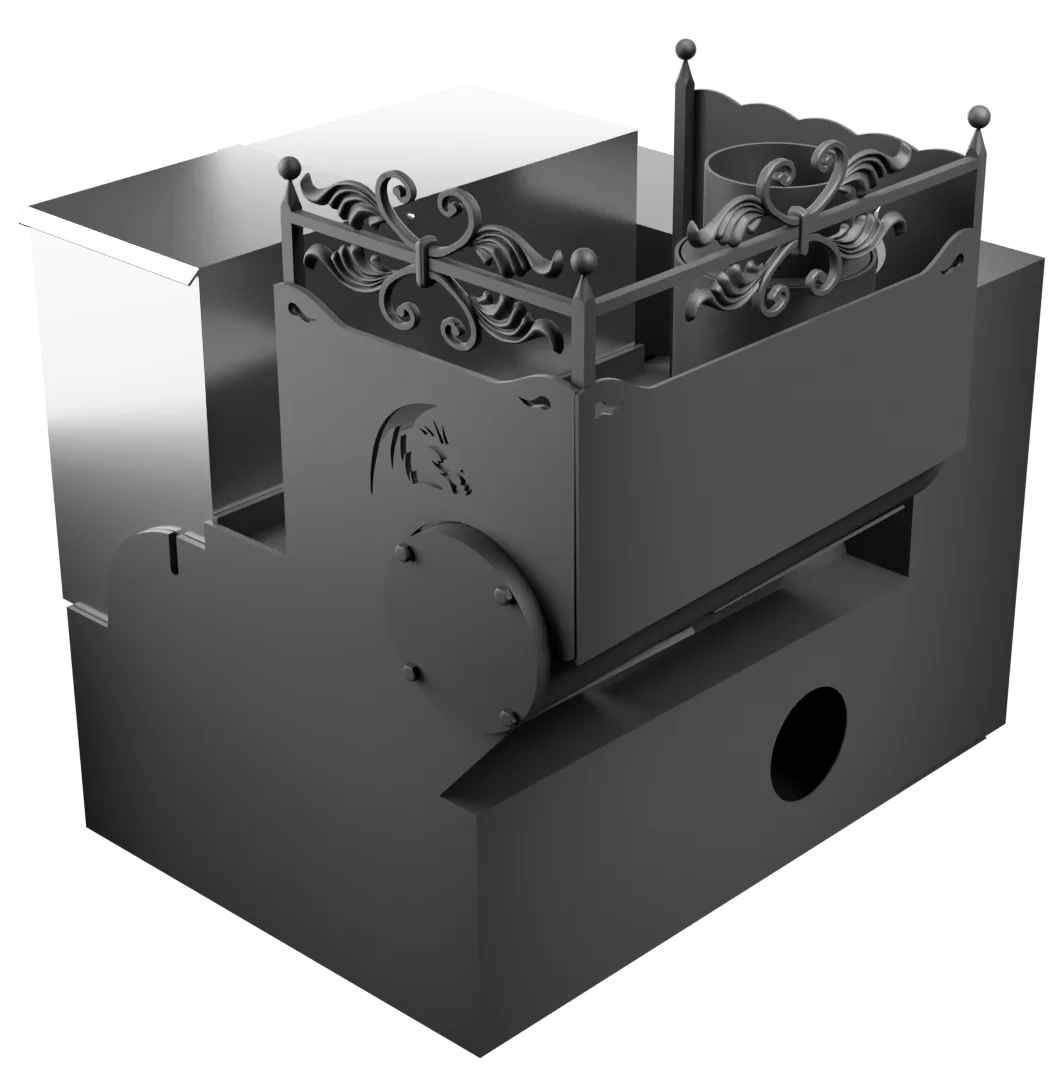 Горыныч 3 СВОП, каменка с левой стороны, большая дверь со стеклом фото в Челябинске