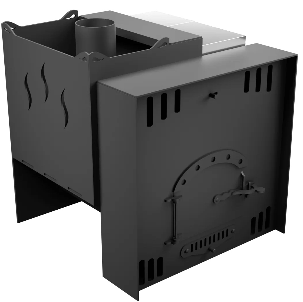 Печь Горыныч Мини, каменка с левой стороны, естественная система воздушного отопления фото в Челябинске