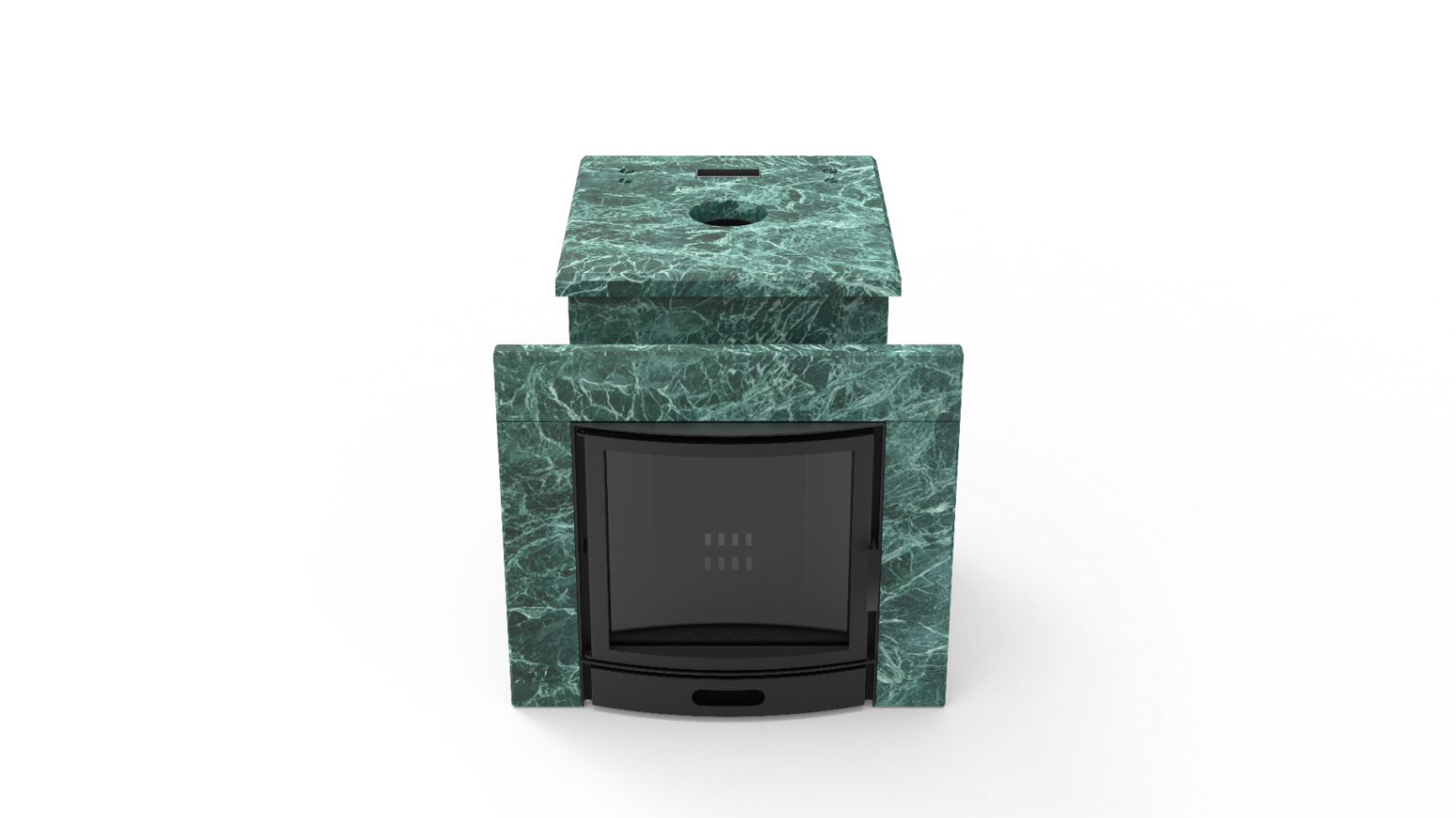 Печь из натурального камня Genesis GN 500 облицовка закрытая плоская пироксенит-элит фото в Челябинске