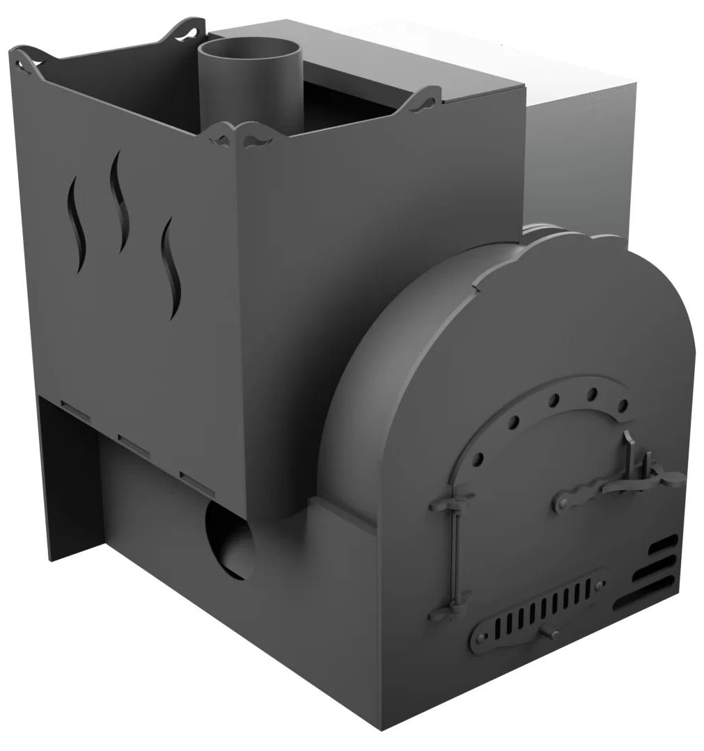 Печь Горыныч Мини, каменка с левой стороны, система воздушного отопления фото в Челябинске