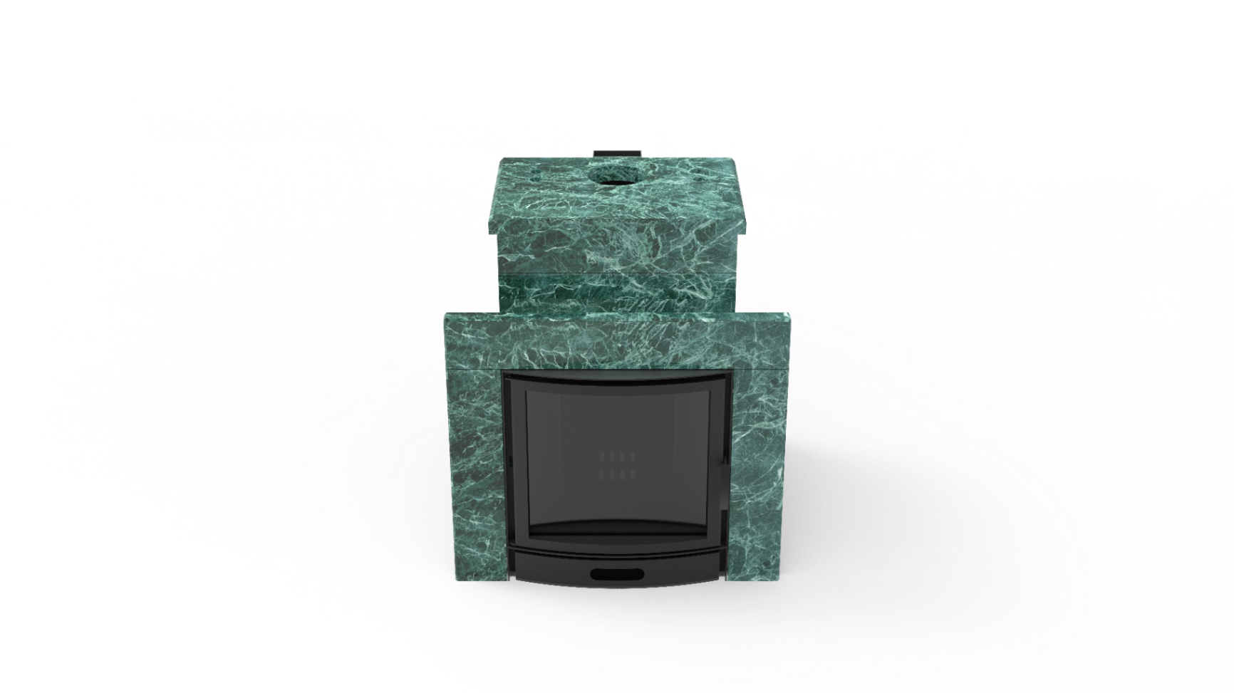 Печь из натурального камня Genesis GN 500 облицовка закрытая со скосом талькохлорит-шлифовка фото в Челябинске