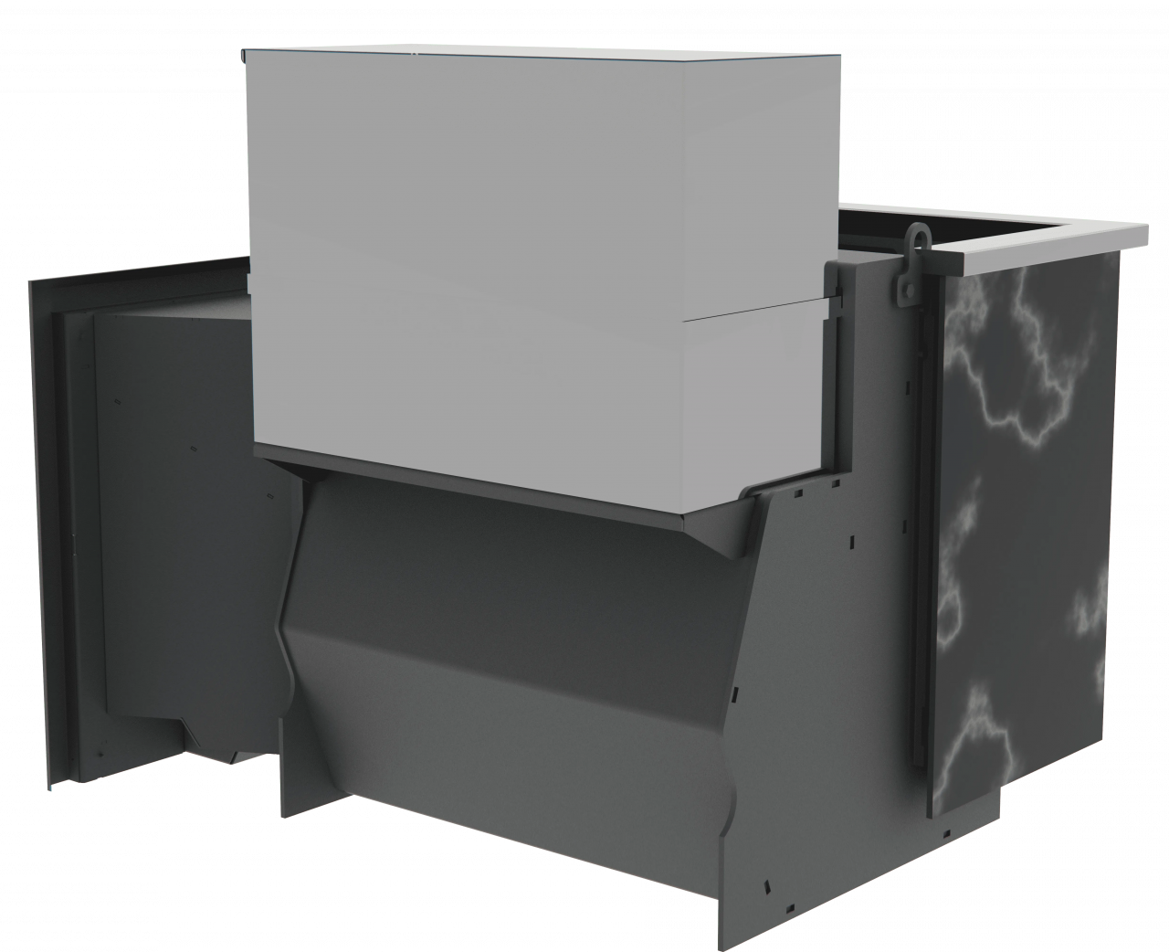 Банный камин 500, сталь+СВО фото в Челябинске