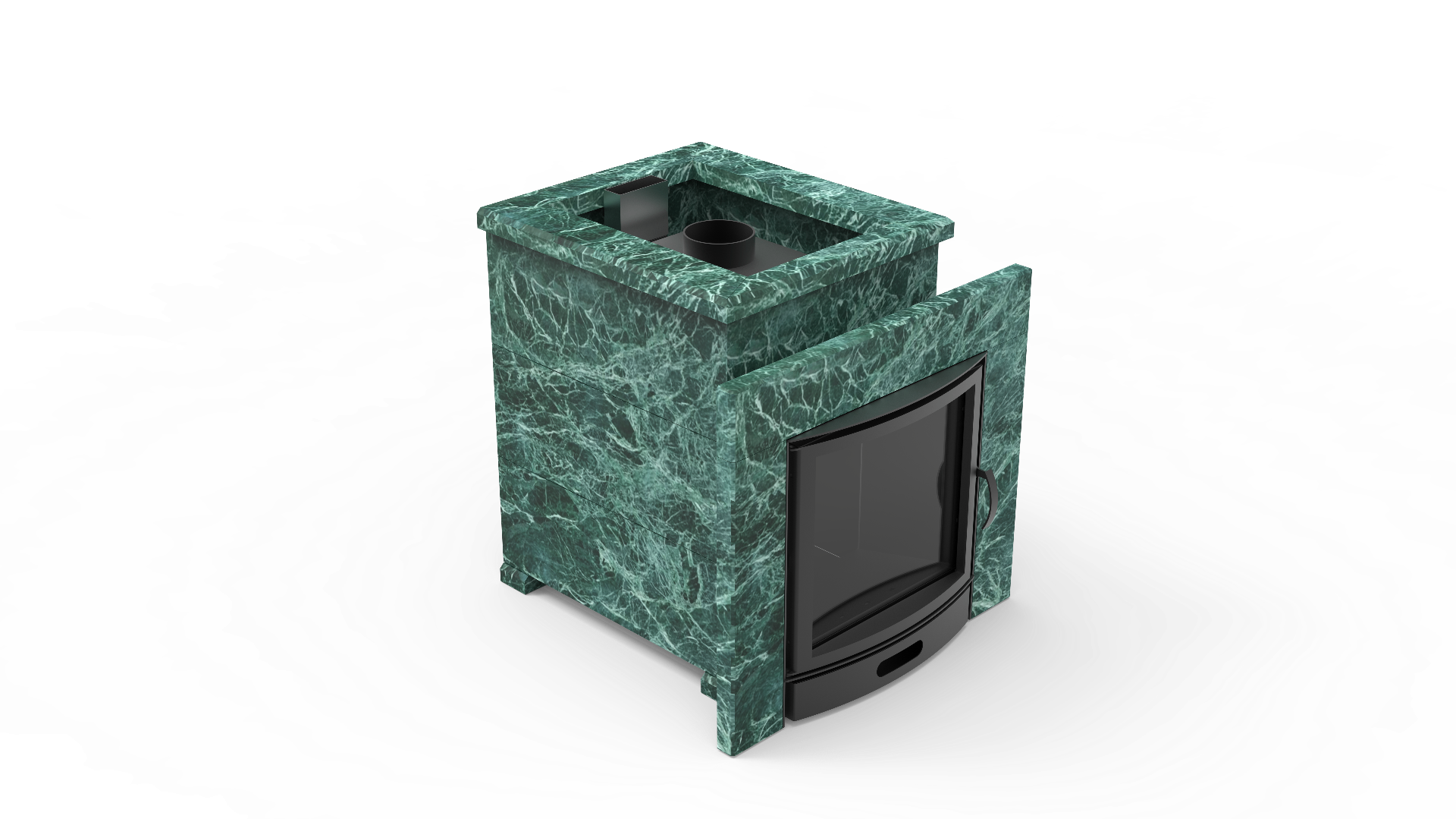 Печь из натурального камня Genesis GN 500 облицовка открытая пироксенит-элит фото в Челябинске