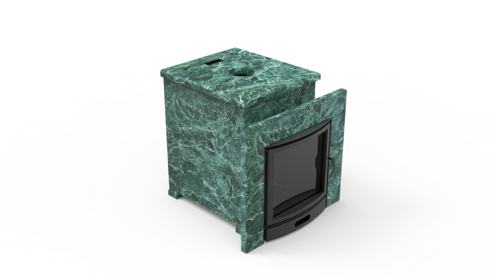 Печь из натурального камня Genesis GN 500 облицовка закрытая плоская пироксенит-элит фото в Челябинске