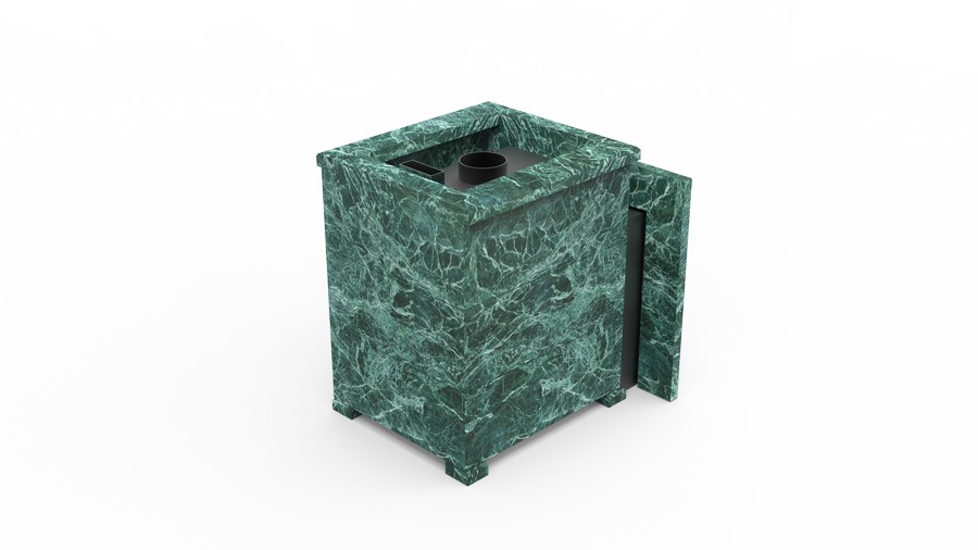 Печь в облицовке из натурального камня Genesis GN 500 облицовка открытая пироксенит-элит фото в Челябинске