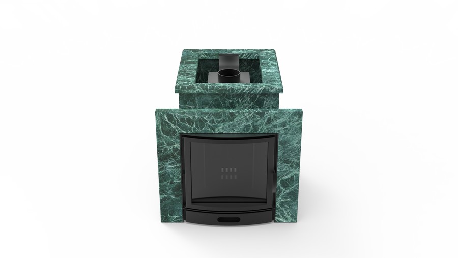 Печь в облицовке из натурального камня Genesis GN 500 облицовка открытая пироксенит-элит фото в Челябинске