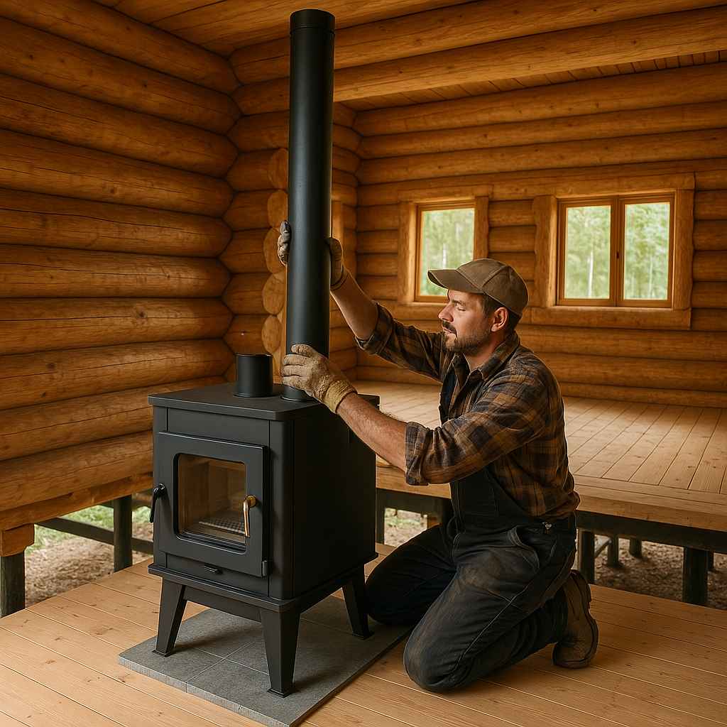 Особенности установки печи в бане на сваях Особенности установки печи в бане на сваях