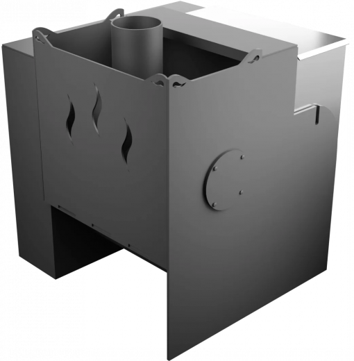 Печь Горыныч Мини, каменка с правой стороны, естественная система воздушного отопления фото в Челябинске