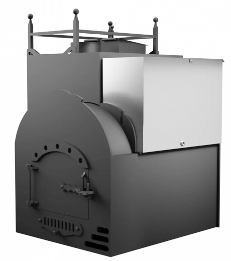 Печь Горыныч Мини, каменка закрытая с левой стороны, система воздушного отопления фото в Челябинске