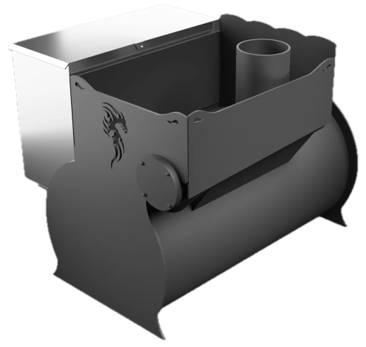 Печь Горыныч 2, каменка с левой стороны, малая дверь со стеклом фото в Челябинске