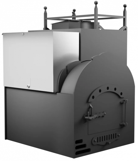 Печь Горыныч Мини, каменка закрытая с правой стороны, система воздушного отопления фото в Челябинске