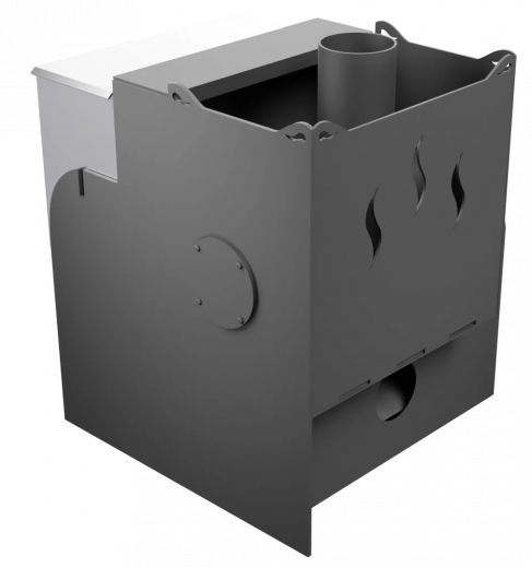 Печь Горыныч Мини, каменка с левой стороны, система воздушного отопления фото в Челябинске