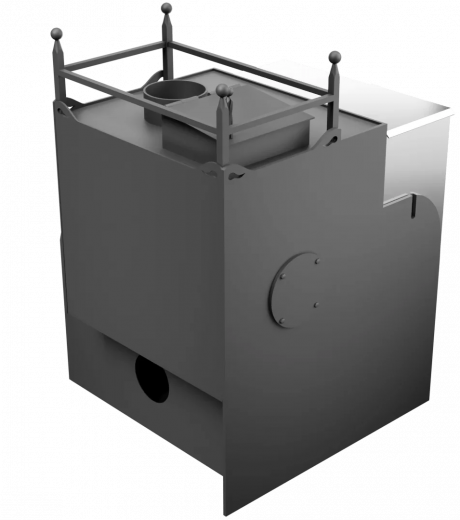 Печь Горыныч Мини, каменка закрытая с правой стороны, система воздушного отопления фото в Челябинске