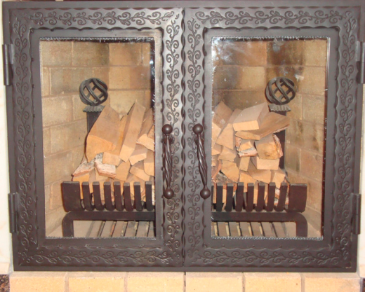 Каминная дверь с покрытием под бронзу фото в Челябинске