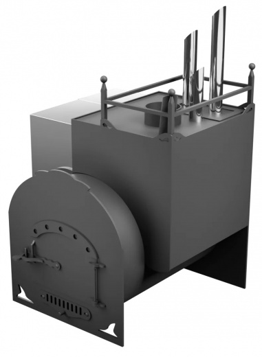 Печь Горыныч Мини, каменка закрытая с парогенератором с правой стороны фото в Челябинске